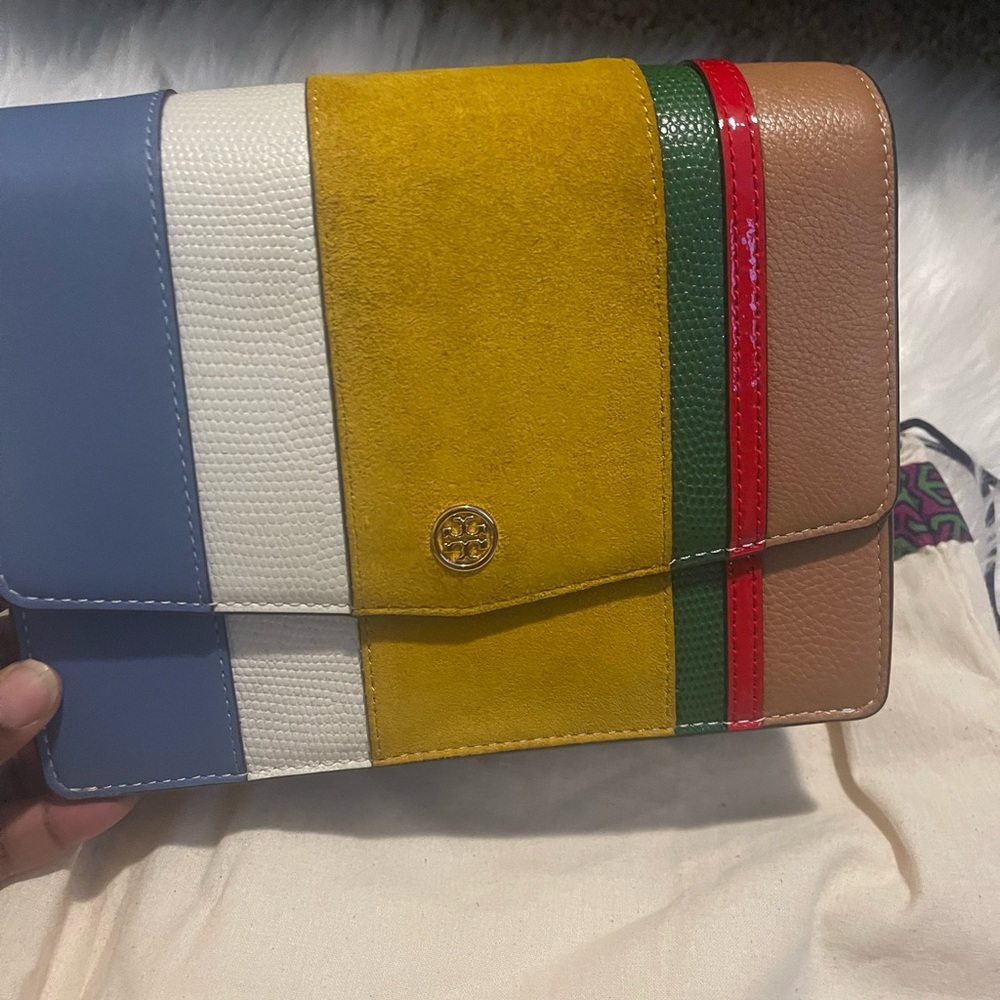 Tory Burch mini T leather crossbody bag